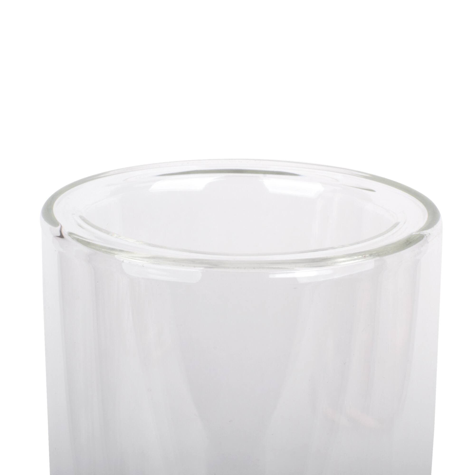 10" Clear Glass Dual Cylinder Candle Holder by Ashland®